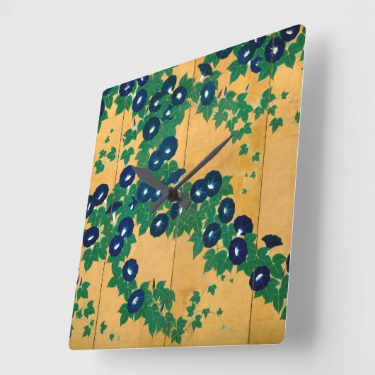 朝顔|の19世紀初頭 スクエア壁時計 (傾斜)