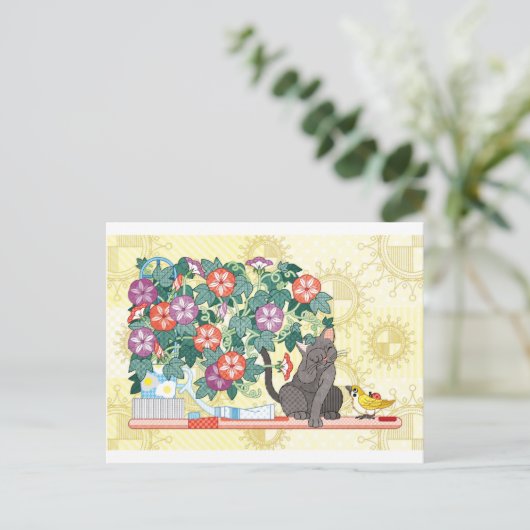 朝顔 ポストカード (スタンド正面)