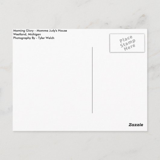 朝顔 ポストカード (裏面)