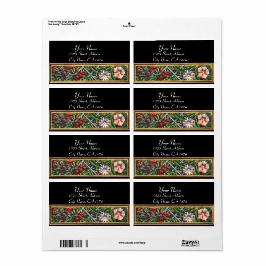 朝顔 ラベル (フルシート)