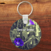 朝顔(白と黒パーソナライズされた) キーホルダー (裏面)