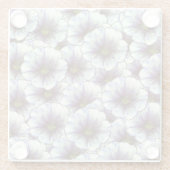 朝顔（紫と白） ガラスコースター (裏面)