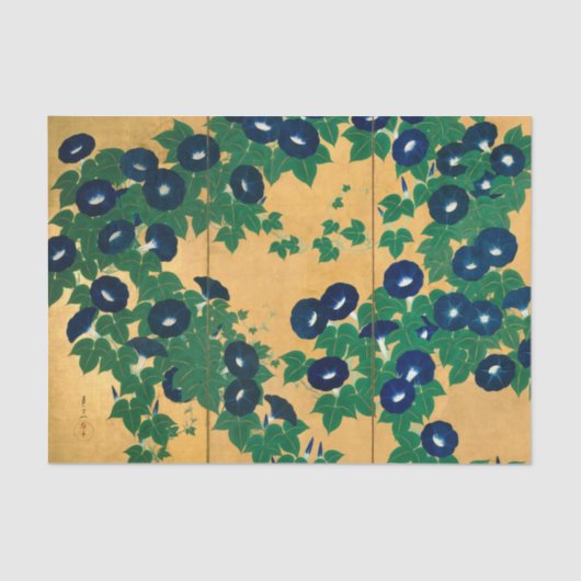 朝顔(詳細)・季逸 薄葉紙 (正面)