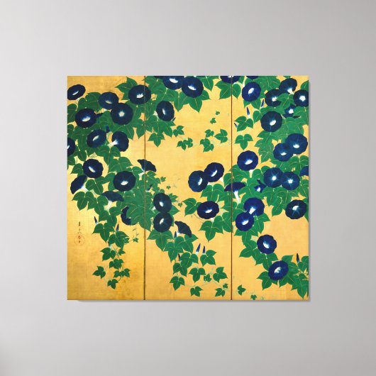 朝顔(部分),其一朝顔(詳細)，紀一 キャンバスプリント (正面)