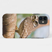 朝飛行の斑点を付けられたフクロウ Case-Mate iPhoneケース (裏面(横))
