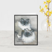 朝食が欲しい猫たち カード (黄色い花)