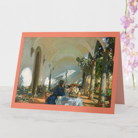 朝食でLoggia, Sargent 1910 カード (蘭)