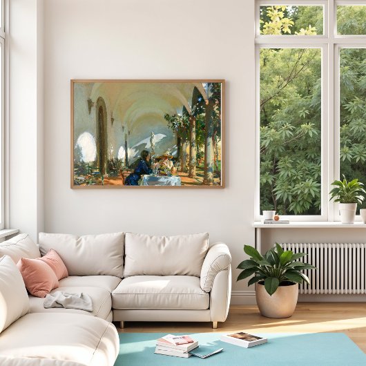 朝食でLoggia, Sargent 1910 ポスター