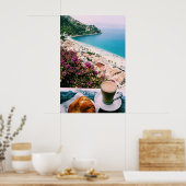 朝食とコースタルビューフォトプリント ポスター (キッチン)