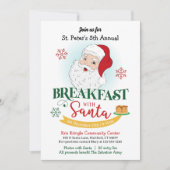 朝食とサンタクリスマス招待状 招待状 (正面)