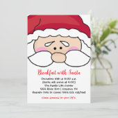 朝食とサンタクリスマス招待状 招待状 (スタンド正面)