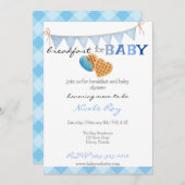 朝食とベビーシャワー 招待状 (正面/裏面)