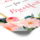 朝食にお菓子を食べよう デザート サイン ポスター (角)