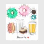 朝食にはボリューム3のステッカーセットが必要 シール (シート)