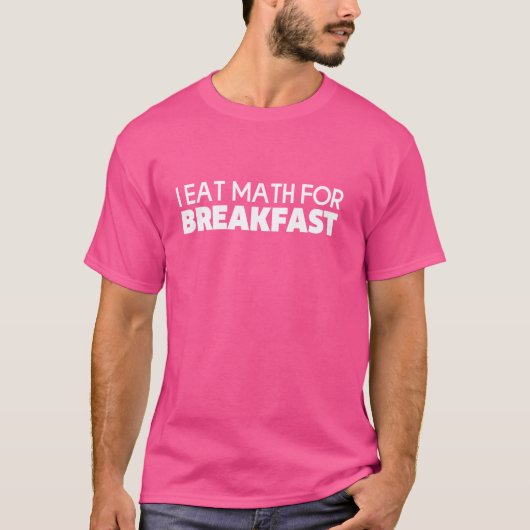 朝食に数学を食べる Tシャツ (正面)