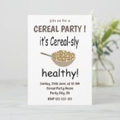 朝食に最適なヘルシーなシリアルパーティー 招待状 (スタンド正面)