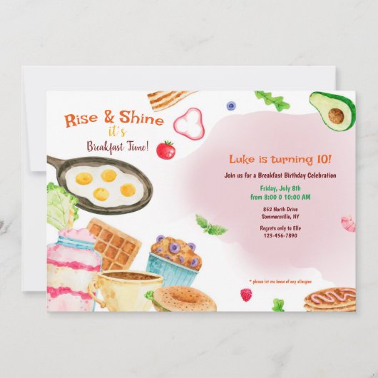 朝食のご案内 招待状 (正面)