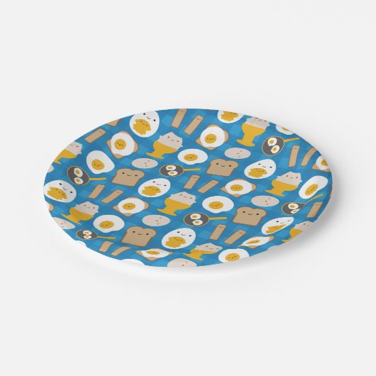 朝食のためのかわいいの卵 ペーパープレート (アングル)