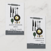 朝食のための卵。 シェフの調理師のケータリング 名刺 (正面/裏面)