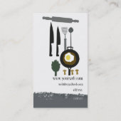 朝食のための卵。 シェフの調理師のケータリング 名刺 (裏面)