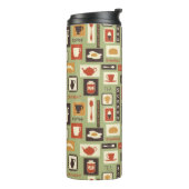 朝食のための台所皿が付いているレトロパターン タンブラー (回転左)