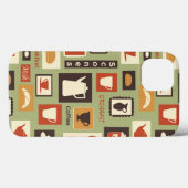 朝食のための台所皿が付いているレトロパターン Case-Mate iPhoneケース (裏面 (横))