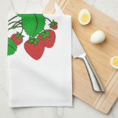 朝食のイチゴ キッチンタオル (四つ折り)
