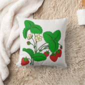 朝食のイチゴ クッション (ブランケット)