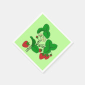 朝食のイチゴ スタンダードカクテルナプキン (角)