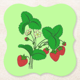 朝食のイチゴ ペーパーコースター