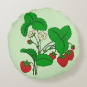 朝食のイチゴ ラウンドクッション (裏面)