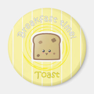 朝食のタイムのトースト マグネット