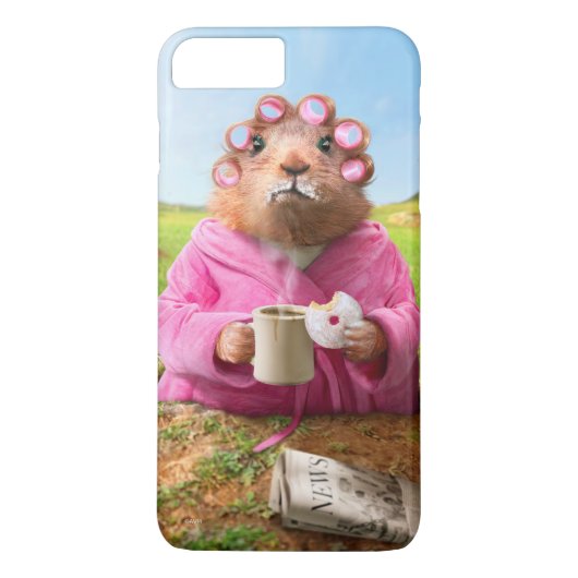 朝食のドーナツおよびコーヒーとの朝Groundhog Case-Mate iPhoneケース (裏面)
