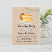 朝食のパンケーキパーティの招待状 招待状 (スタンド正面)