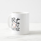 朝食のマグの前の芸術 コーヒーマグカップ (正面左)