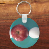 朝食の仲間: 2つの卵$Apple静止寿命 キーホルダー (正面)