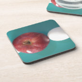 朝食の仲間: 2つの卵$Apple静止寿命 コースター (左側)