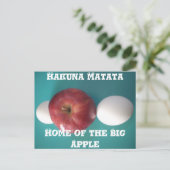 朝食の仲間: 2つの卵$Apple静止寿命 ポストカード (スタンド正面)