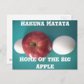 朝食の仲間: 2つの卵$Apple静止寿命 ポストカード (正面/裏面)