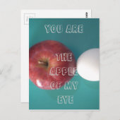 朝食の仲間： 2つの卵$Apple静止寿命 ポストカード (正面/裏面)