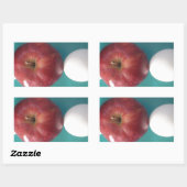 朝食の仲間： 2つの卵$Apple静止寿命 長方形シール (シート)