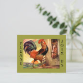 朝食の大会の社会的なオンドリのパーティの招待状 招待状 (スタンド正面)