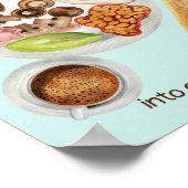 朝食の恋人フード引用文キッチンダイナーカフェ ポスター (角)