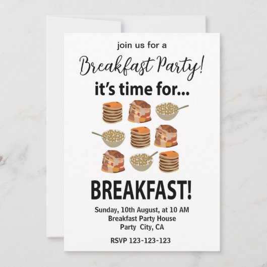 朝食の時間だ! 招待状 (正面)