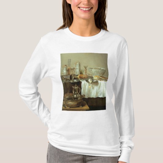 朝食の静物画1638年 Tシャツ (正面)