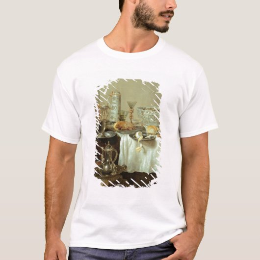 朝食の静物画1638年 Tシャツ (正面)