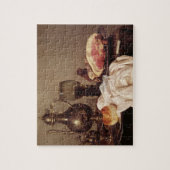 朝食の静物画(パネルの油) ジグソーパズル (縦)
