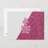 「朝食べ食とシャインのグリッターは一日中」 ポストカード (正面/裏面)