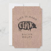 朝食またはブランチピクニックパーティーforベーコンラバーズ 招待状 (正面)