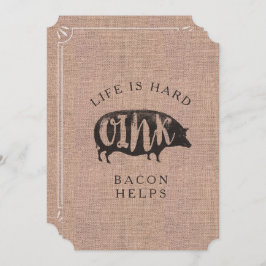 朝食またはブランチピクニックパーティーforベーコンラバーズ 招待状